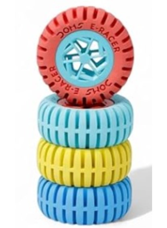 DOMS E-Racer Stylish Fun Tyre Shaped Erasers for kids and students, 1.5 inch Rubber, Pack of 3 pcs - Multicolor - Image 3